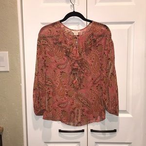 Sundance Paisley Silk Floral Paisley Shirt size S